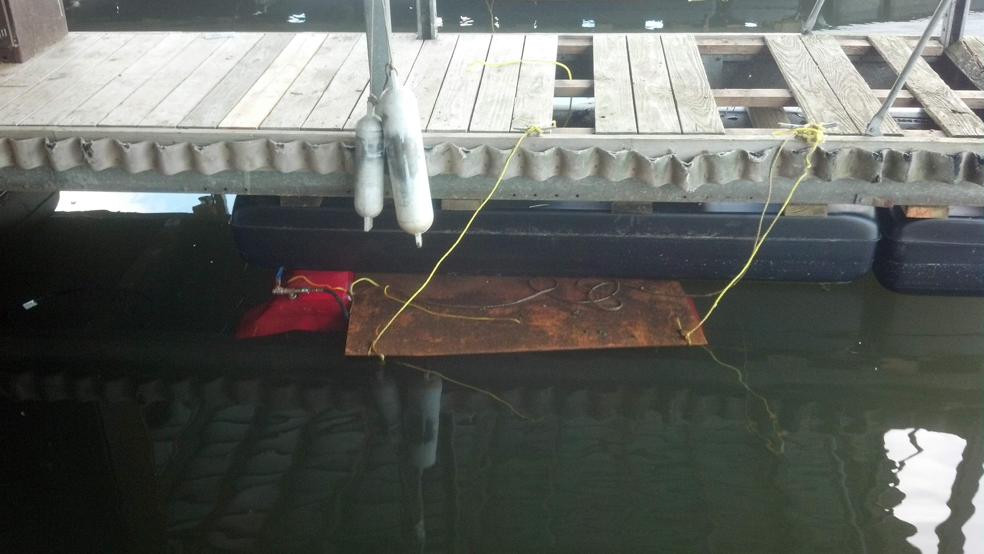 Replacing dock floatation with air bags